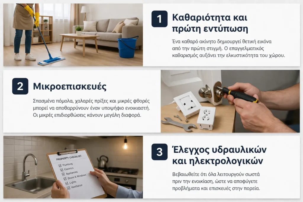 Καθαριότητα ακινήτου πριν την ενοικίαση στη Θεσσαλονίκη – καθαρό και τακτοποιημένο σπίτι